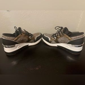Michael Kors LIV Bronze Glitter Trainer Wedges - Women’s Size 10